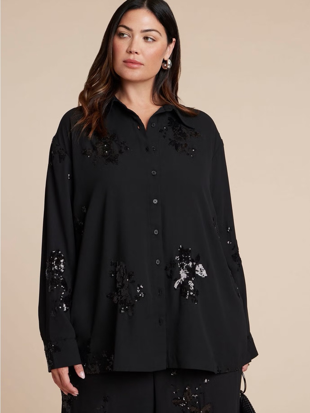 Eloquii Oversized Embellished Top